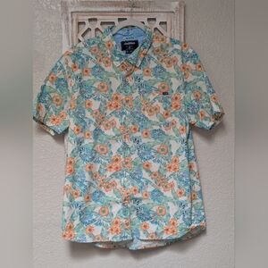 Chubbies Flower The Leader Button Down Hawaiian Floral Shirt Pocket Size XL